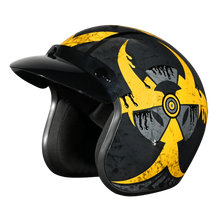Load image into Gallery viewer, DOT Approved Daytona Cruiser Open Face Motorcycle Helmet - Men, Women & Youth - With Visor & Graphics - W/ Toxic