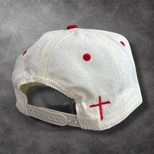Load image into Gallery viewer, WR Globe Snapback - Cream / Red Corduroy