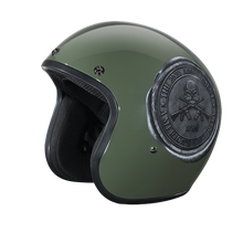 Load image into Gallery viewer, DOT Approved Daytona Cruiser Open Face Motorcycle Helmet - Men, Women & Youth - With Visor & Graphics - W/ 2nd Amendment Seal