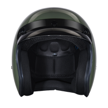 Load image into Gallery viewer, DOT Approved Daytona Cruiser Open Face Motorcycle Helmet - Men, Women & Youth - With Visor & Graphics - W/ 2nd Amendment Seal