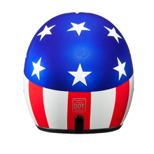 Load image into Gallery viewer, DOT Approved Daytona Cruiser Open Face Motorcycle Helmet - Men, Women & Youth - With Visor & Graphics - W/ Captain America