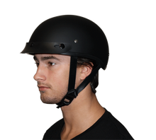 Load image into Gallery viewer, DOT Approved Daytona Motorcycle Half Face Helmet - Skull Cap Graphics for Men & Women, Scooters, ATVs, UTVs & Choppers - W/ Live Fast