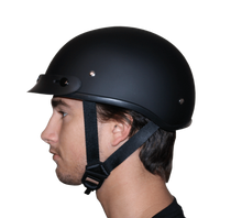 Load image into Gallery viewer, DOT Approved Daytona Motorcycle Half Face Helmet - Skull Cap Graphics for Men & Women, Scooters, ATVs, UTVs & Choppers - W/ Live Fast