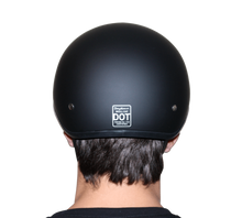 Load image into Gallery viewer, DOT Approved Daytona Motorcycle Half Face Helmet - Skull Cap Graphics for Men & Women, Scooters, ATVs, UTVs & Choppers - W/ Live Fast