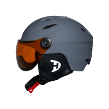 Load image into Gallery viewer, Daytona Carver Ski Helmet - Adjustable Helmet for Men, Women &amp; Youth - Dull Grey with Anti-Fog Visor

