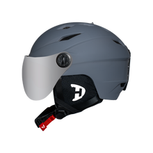 Load image into Gallery viewer, Daytona Carver Ski Helmet - Adjustable Helmet for Men, Women &amp; Youth - Dull Grey with Anti-Fog Visor
