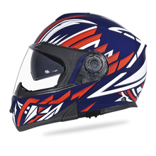Load image into Gallery viewer, Daytona Glide Modular Motorcycle Helmet - DOT Approved, Bluetooth Ready, Dual Visor, Men/Women/Youth - W/ Liberty
