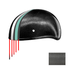 Load image into Gallery viewer, D.O.T. Daytona Skull Cap W/O Visor- Grey Carbon Fiber
