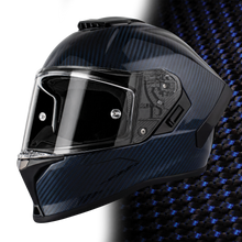 Load image into Gallery viewer, D.O.T. &amp; ECE Daytona Viper- Blue Carbon Fiber
