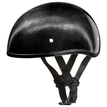 Load image into Gallery viewer, D.O.T. Daytona Skull Cap W/O Visor- Grey Carbon Fiber
