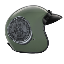 Load image into Gallery viewer, DOT Approved Daytona Cruiser Open Face Motorcycle Helmet - Men, Women &amp; Youth - With Visor &amp; Graphics - W/ 2nd Amendment Seal
