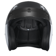 Load image into Gallery viewer, DOT Approved Daytona Cruiser Open Face Motorcycle Helmet - Men, Women &amp; Youth - With Visor &amp; Graphics - W/ Captain America Stealth
