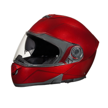 Load image into Gallery viewer, Daytona Glide Modular Motorcycle Helmet - DOT Approved, Bluetooth Ready, Dual Visor, Men/Women/Youth - Black Cherry
