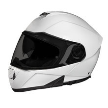 Load image into Gallery viewer, Daytona Glide Modular Motorcycle Helmet - DOT Approved, Bluetooth Ready, Dual Visor, Men/Women/Youth - Hi-Gloss White
