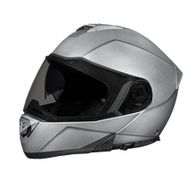 Load image into Gallery viewer, Daytona Glide Modular Motorcycle Helmet - DOT Approved, Bluetooth Ready, Dual Visor, Men/Women/Youth- Silver Metallic

