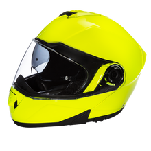 Load image into Gallery viewer, Daytona Glide Modular Motorcycle Helmet - DOT Approved, Bluetooth Ready, Dual Visor, Men/Women/Youth - Fluorescent Yellow
