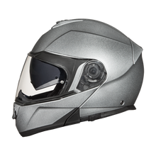 Load image into Gallery viewer, Daytona Glide Modular Motorcycle Helmet - DOT Approved, Bluetooth Ready, Dual Visor, Men/Women/Youth- Silver Metallic
