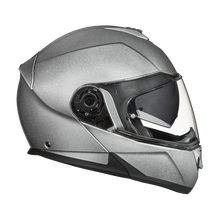 Load image into Gallery viewer, Daytona Glide Modular Motorcycle Helmet - DOT Approved, Bluetooth Ready, Dual Visor, Men/Women/Youth- Silver Metallic
