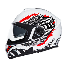 Load image into Gallery viewer, Daytona Glide Modular Motorcycle Helmet - DOT Approved, Bluetooth Ready, Dual Visor, Men/Women/Youth - W/ Phoenix
