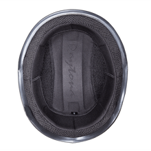 Load image into Gallery viewer, DOT Approved Daytona Motorcycle Half Face Helmet - Skull Cap Graphics for Men &amp; Women, Scooters, ATVs, UTVs &amp; Choppers - W/ Live Fast
